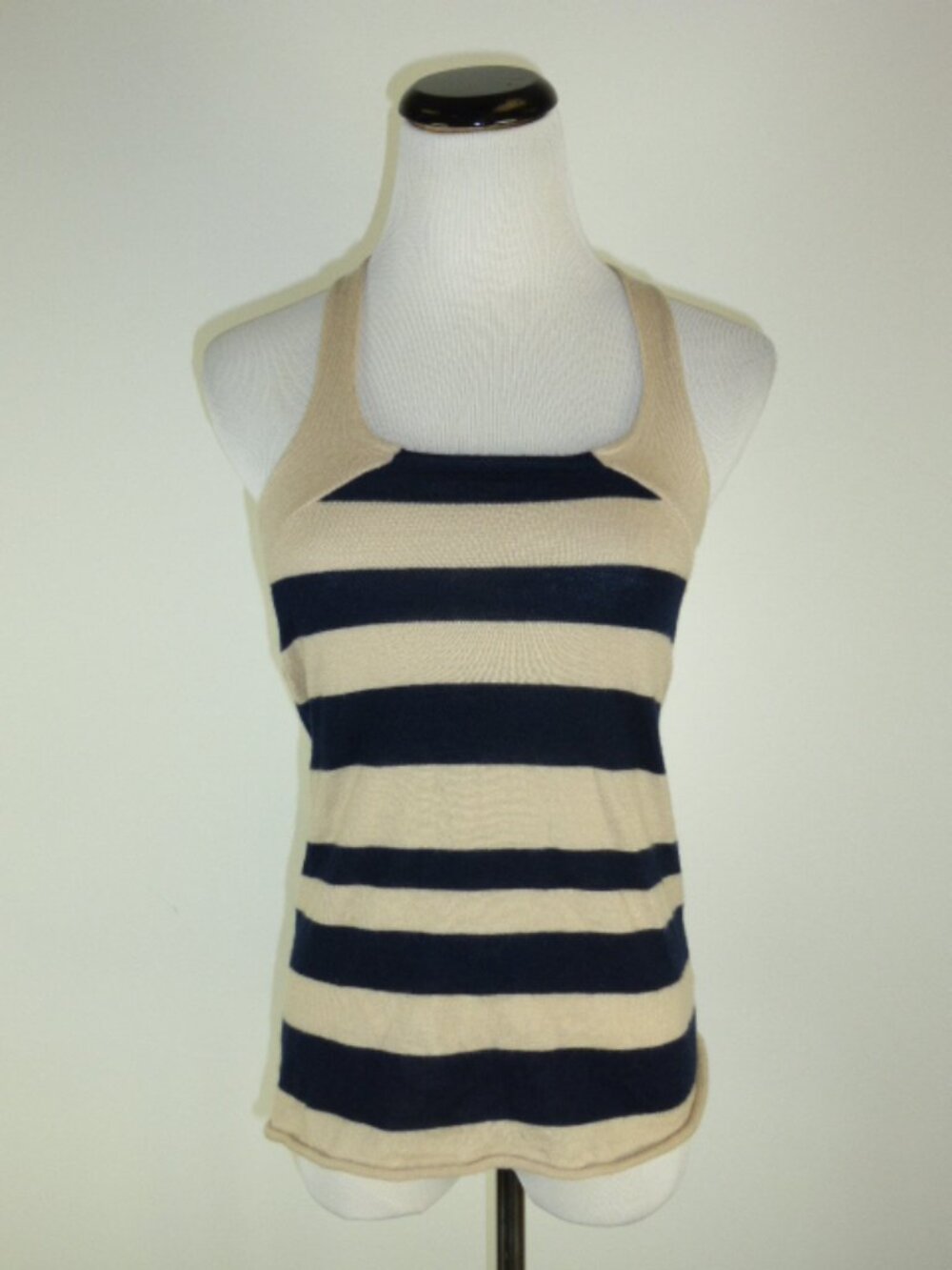 MASON black cream CASHMERE SWEATER racer back tank TOP P xs